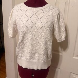 Cyrus White Knit Top